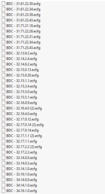 BDC ECFG files